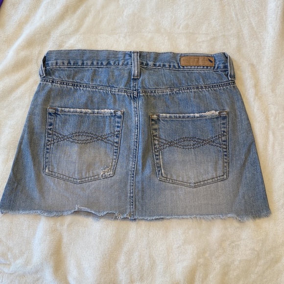 Abercrombie denim mini skirt 100% cotton size 8 light wash - Picture 2 of 8